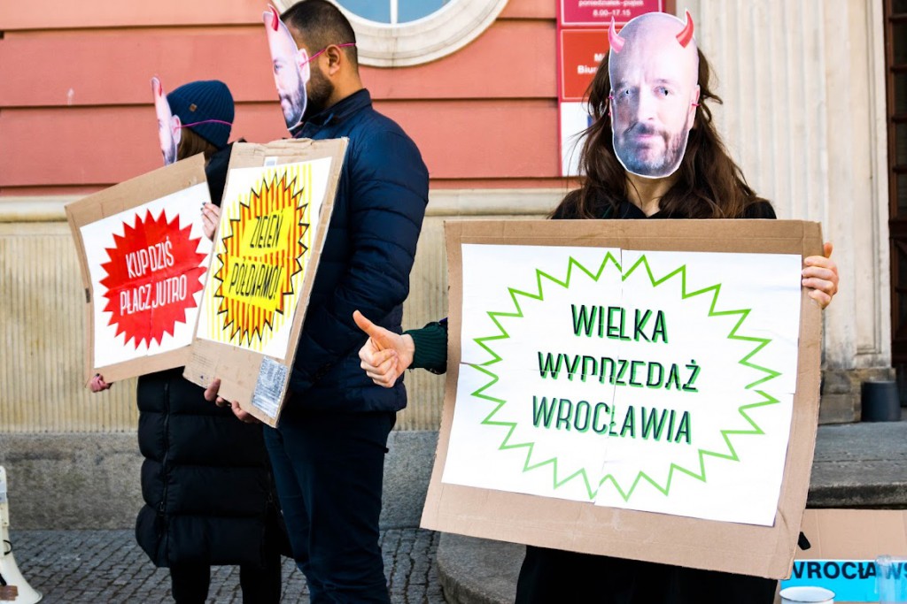 Protest aktywistów. Fot. Arkadiusz Wierzba