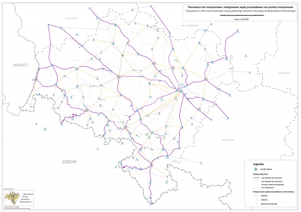 Plan zrównoważonego rozwoju publicznego transportu zbiorowego dla Województwa Dolnośląskiego – załącznik graficzny